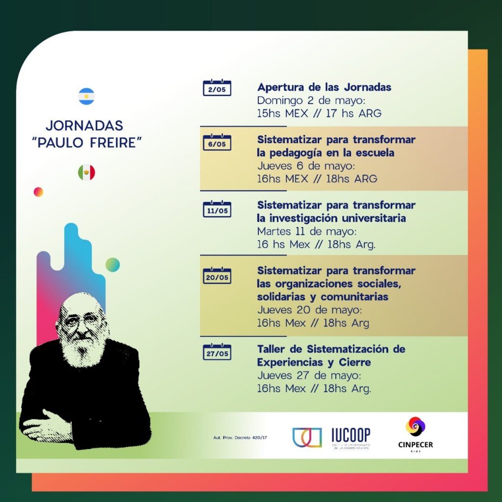 IUCOOP lanza las jornadas “Paulo Freire”
