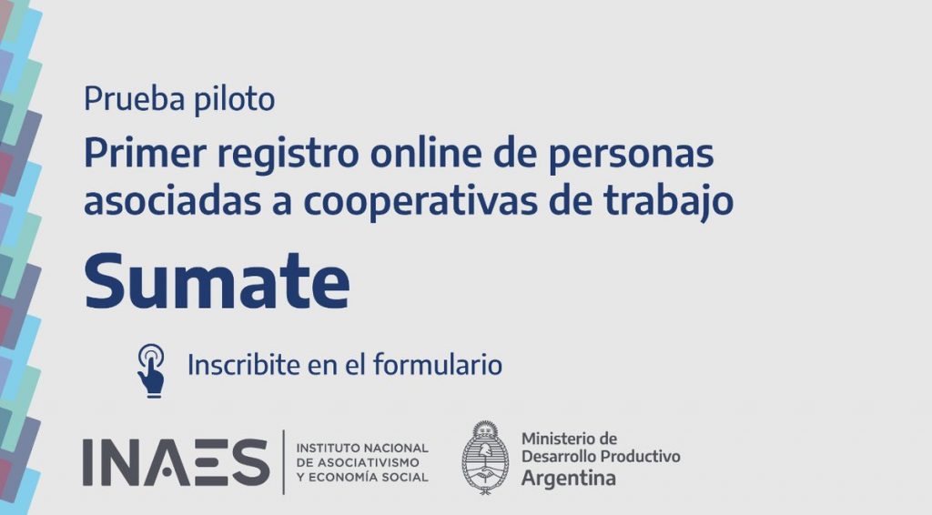 El INAES promueve el registro online de personas asociadas a cooperativas de trabajo