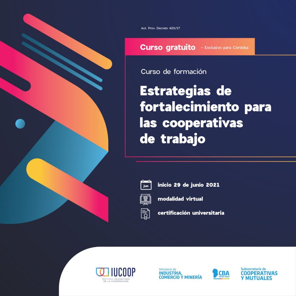 La Subsecretaría de Cooperativas y Mutuales de Córdoba lanzó nuevos cursos para cooperativas