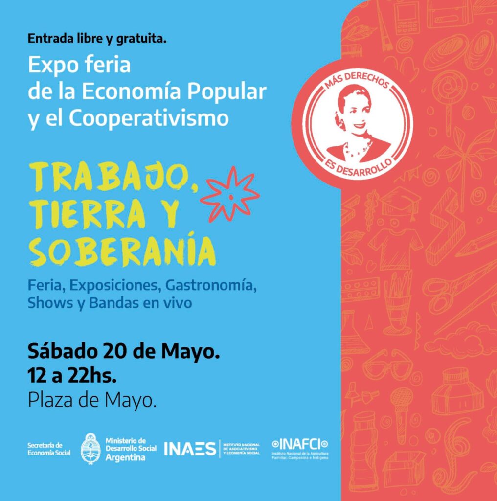 Trabajo, tierra y soberanía: un festival en Plaza de Mayo para mostrar la potencia de la economía popular y el cooperativismo