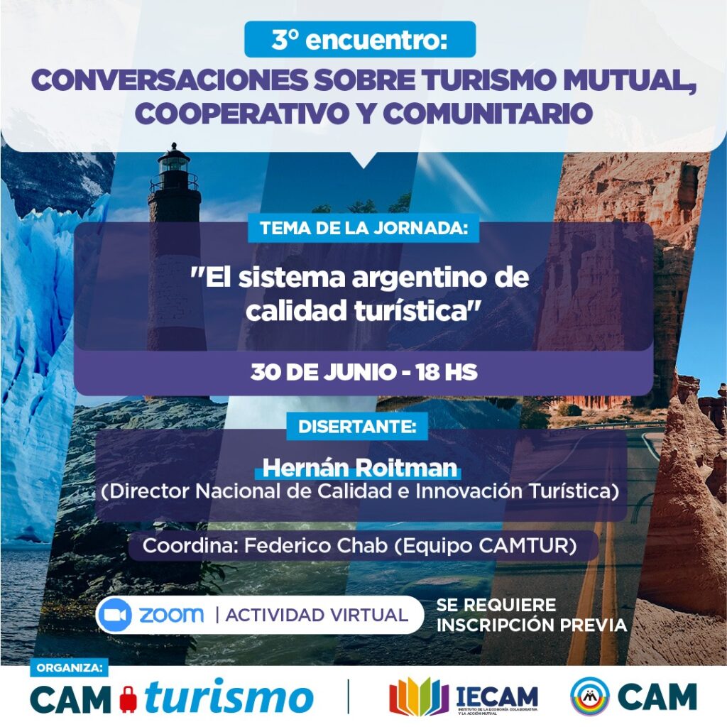 CAM invita al tercer encuentro sobre turismo mutual, cooperativo y comunitario