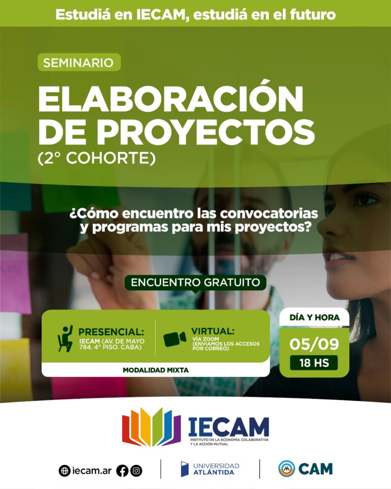 Se viene el seminario sobre Elaboración de Proyectos en el Instituto Educativo de CAM