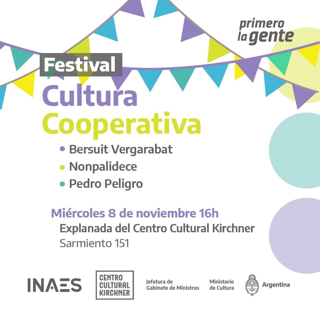 Bersuit y Nonpalidece encabezan el Festival Cultura Cooperativa, en el CCK