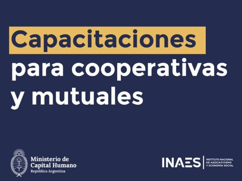 Cursos gratuitos del INAES para cooperativas y mutuales