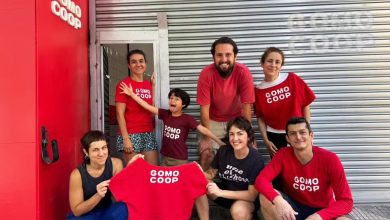Mercado cooperativo Gomo Coop San Pablo, donde consumidores trabajan y gestionan el espacio.