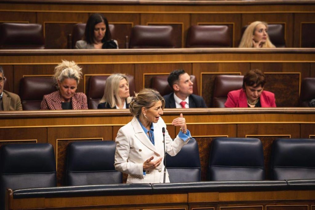 Yolanda Díaz, Ministra de Trabajo, tras aprobación de la Ley Integral de Impulso de la Economía Social