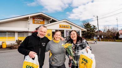 Consumidores asociados a Coop Norge comprando en Coop Prix