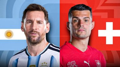 Lionel Messi y Granit Xhaka representados frente a frente en la previa del cruce Argentina vs Suiza por el Mundial 2026.