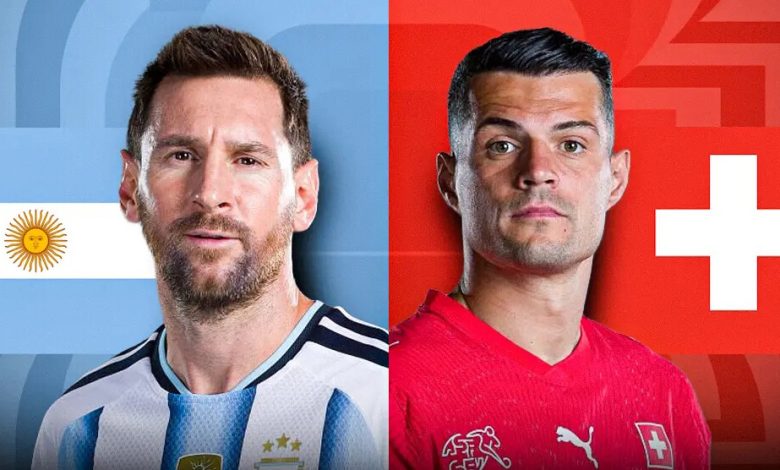 Lionel Messi y Granit Xhaka representados frente a frente en la previa del cruce Argentina vs Suiza por el Mundial 2026.