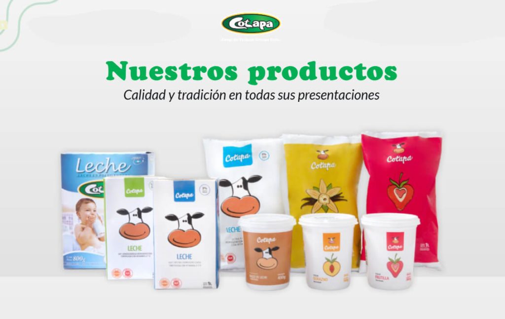 Productos de la cooperativa Cotapa.