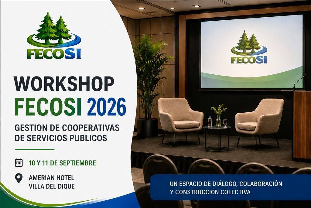 Workshop FECOSI 2026: cooperativas de servicios públicos debaten gestión, energía y telecomunicaciones