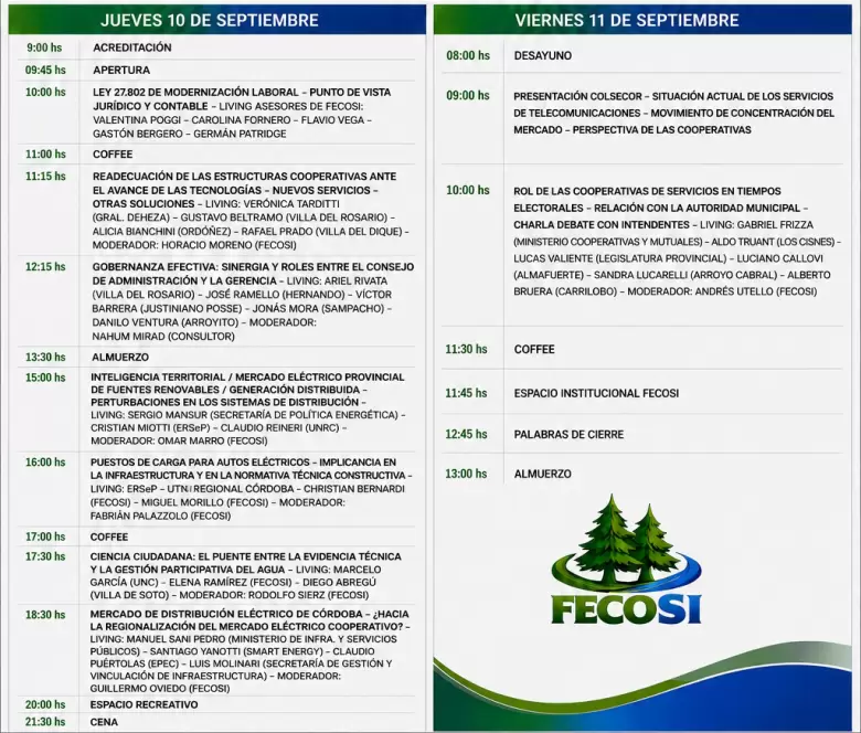 Workshop FECOSI 2026: cooperativas de servicios públicos debaten gestión, energía y telecomunicaciones